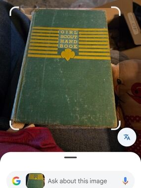 Girl Scout Handbook - Green & Yellow Vintage Cover